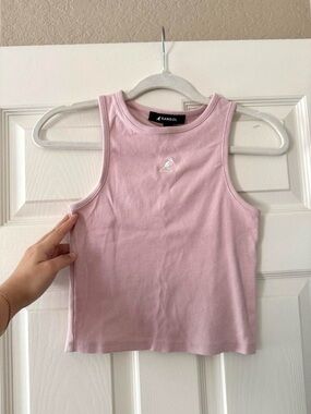 Kangol Pink Ribbed Tank Top